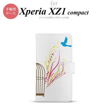 【手帳型 スマホ カバー ケース】【SO02K】【エクスペリア XZ1】手帳型 ケース SO-02K スマホ カバー Xperia XZ1 Compact エクスペリア 青い鳥 赤×黄 nk-004s-so02k-dr1295【メール便送料無料】