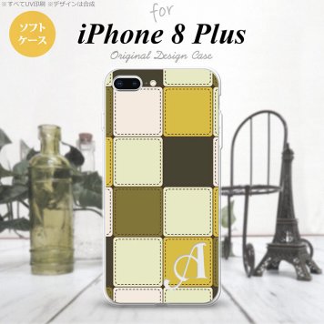 【iPhone8Plus】【スマホケース/スマホカバー】【アイフォン8プラス】iPhone8Plus スマホケース ケース アイフォン8プラス イニシャル パッチワーク風 ミックスA nk-ip8p-tp1671ini【メール便送料無料】