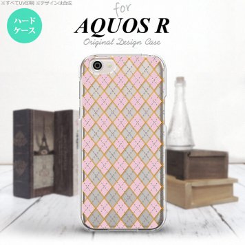 【SH03J】【スマホケース/スマホカバー】【アクオス R】SH03J スマホケース AQUOS R SH-03J カバー アクオス R アーガイル クリア×ピンク nk-sh03j-1412【メール便送料無料】