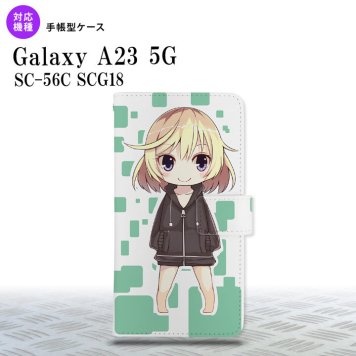 Galaxy A23 GalaxyA23 手帳型スマホケース カバー 女の子 キャラ 緑 2022年 10月発売 nk-004s-a23-dr1339