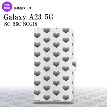 Galaxy A23 GalaxyA23 手帳型スマホケース カバー ハート グレー 2022年 10月発売 nk-004s-a23-dr016