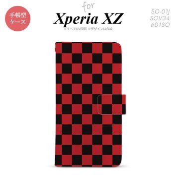 【手帳型 スマホ カバー ケース】【SO01J】【エクスペリア XZ 】手帳型 ケース SO-01J スマホ カバー XPERIA XZ エクスペリア スクエア 黒×赤 nk-004s-so01j-dr763【メール便送料無料】