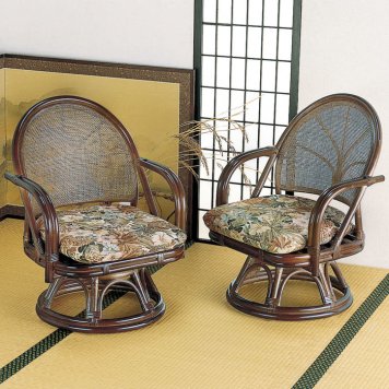 今枝商店 Romantic Rattan ラウンドチェアー2脚組【沖縄・離島配達不可】 TK35