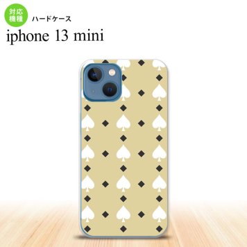 iPhone13mini iPhone13 mini ケース ハードケース トランプ スペード ベージュ 白  nk-i13m-541