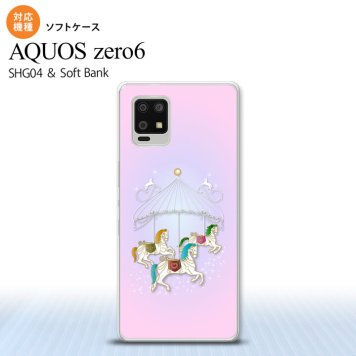 SHG04 SHG04 ZERO6 AQUOS zero6 スマホケース ソフトケース メリーゴーラウンド ピンク メンズ レディース nk-zero6-tp311