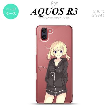 SH-04L SHV44 R3 AQUOS R3 スマホケース カバー 女の子 A クリア nk-r3-1321