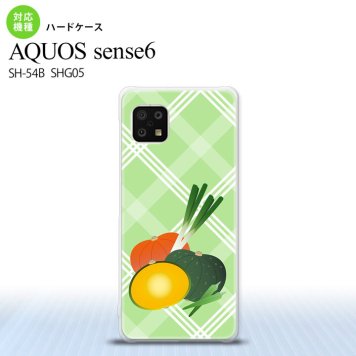 SH-54B SHG05 AQUOS sense6 スマホケース ハードケース ベジタブル カボチャ 緑 メンズ レディース nk-sens6-665