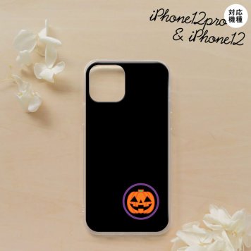 iPhone12/iPhone12pro iPhone12 / iPhone12pro スマホケース ソフトケース ハロウィン カボチャポイント 黒 メンズ レディース nk-i12-tp412