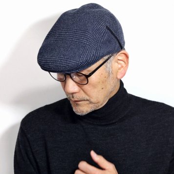 KNOX ハンチング帽 ノックス チェック柄 帽子 メンズ 紳士帽子 アイビーキャップ 秋 冬 サーモトロンラジポカ 機能性素材 グレンチェック 日本製 グレー 対応 帽子屋 通販 父の日
