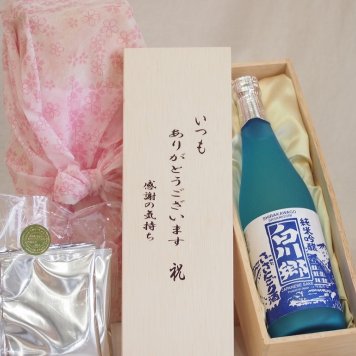 贈り物いつもありがとう木箱と珈琲ドリップセット挽き立て珈琲(ドリップパック5パック)三輪酒造 純米吟醸白川郷ささにごり (岐阜県) 720ml
