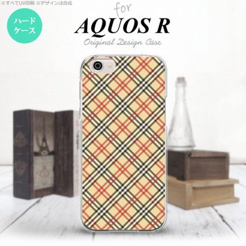 【SH03J】【スマホケース/スマホカバー】【アクオス R】SH03J スマホケース AQUOS R SH-03J カバー アクオス R チェックA ベージュ×赤 nk-sh03j-445【メール便送料無料】