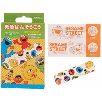 セサミストリート 救急絆創膏(ばんそうこう) スケーター ※送料無料(ポスト投函)