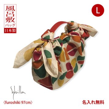 風呂敷 バッグ 持ち手 ハンド 大判 簡単 数秒ジョイント レジカゴバッグ エコバッグ 風呂敷バッグ ふろしきハンドル レザー 革製 sybilla シビラ フガール レッド