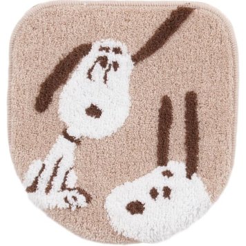 スヌーピー PEANUTS 兼用フタカバー フラッフィー  BE ベージュ トイレ用品