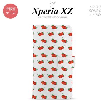 【手帳型 スマホ カバー ケース】【SO01J】【エクスペリア XZ 】手帳型 ケース SO-01J スマホ カバー XPERIA XZ エクスペリア 苺・イチゴ nk-004s-so01j-dr045【メール便送料無料】