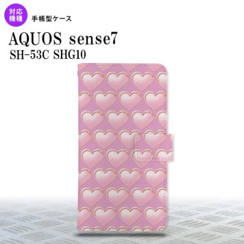 sense7 sense7 手帳型スマホケース カバー ハート ピンク 2022年 11月発売 nk-004s-sens7-dr174