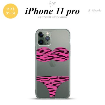iPhone11Pro iPhone11 Pro スマホケース ソフトケース 虎柄パンツ ピンク メンズ レディース nk-i11p-tp570