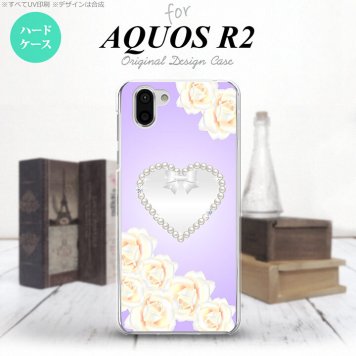 AQUOS R2 アクオス アール2 SH-03K SHV42 専用 スマホケース カバー ハードケース ハート（D） 紫 nk-r2-232[スマホ,スマホケース,スマホカバー,ケース,カバー,ジャケット]