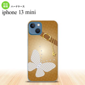iPhone13mini iPhone13 mini ケース ハードケース バタフライ 蝶 F 茶  nk-i13m-325