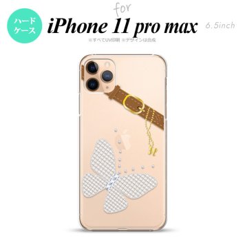 iPhone11ProMax iPhone11pro max スマホケース ハードケース バタフライ 蝶 F クリア メンズ レディース nk-i11pm-323