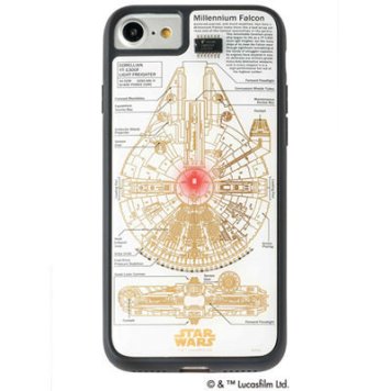 アイアップ 【メール便での発送商品】STAR WARS スター・ウォーズ グッズコレクション FLASH M-FALCON 基板アート iPhone 7/8ケース 白 F7/8W