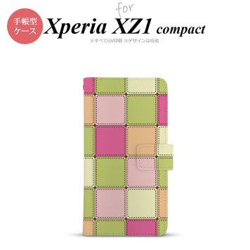 【手帳型 スマホ カバー ケース】【SO02K】【エクスペリア XZ1】手帳型 ケース SO-02K スマホ カバー Xperia XZ1 Compact エクスペリア パッチワーク風 ミックスF nk-004s-so02k-dr1676【メール便送料無料】