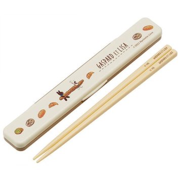 リサとガスパール 抗菌音のならない箸・箸箱セット 箸18cm スケーター ※送料無料(ポスト投函)
