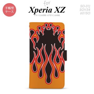 【手帳型 スマホ カバー ケース】【SO01J】【エクスペリア XZ 】手帳型 ケース SO-01J スマホ カバー XPERIA XZ エクスペリア ファイヤー 黒×赤 nk-004s-so01j-dr1304【メール便送料無料】