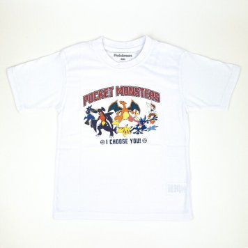ポケットモンスター キッズ カジュアルロゴ Tシャツ(ホワイト) 130cm アパレル ポケモン