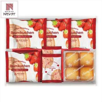 あまおう苺 バウムクーヘン プチフィナンシェ ギフトセット 計7点入 焼菓子 詰め合わせ スイーツ 個包装 おやつ お茶菓子