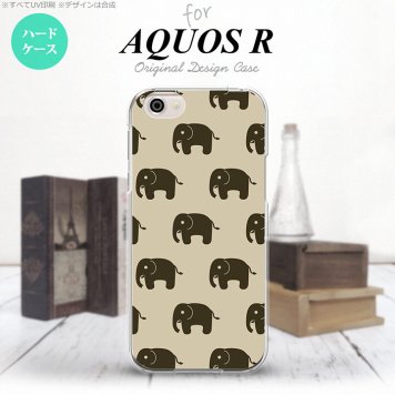 【SH03J】【スマホケース/スマホカバー】【アクオス R】SH03J スマホケース AQUOS R SH-03J カバー アクオス R ゾウ柄 ベージュ nk-sh03j-772【メール便送料無料】