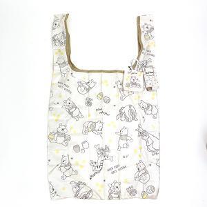 ディズニー くまのプーさん カラビナ付エコバッグ ベージュ マイバッグ Disney