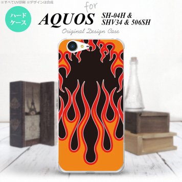 【SH04H】【スマホケース/スマホカバー】【アクオス ゼータ】SH04H スマホケース AQUOS ZETA SH04H カバー アクオス ゼータ ファイヤー 黒×赤 nk-sh04h-1304【メール便送料無料】