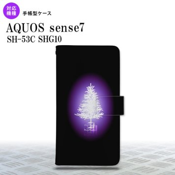 sense7 sense7 手帳型スマホケース カバー ツリー 紫 2022年 11月発売 nk-004s-sens7-dr628