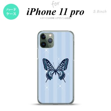 iPhone11Pro iPhone11 Pro スマホケース ハードケース バタフライ 蝶 E 青 メンズ レディース nk-i11p-317