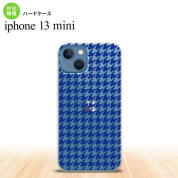 iPhone13mini iPhone13 mini ケース ハードケース 千鳥 格子 小 青 クリア  nk-i13m-906