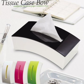 ティッシュケース ティッシュボックス BOW Bow ティッシュ ケース 縦 横 タテ ヨコ ハーフカット対応 おしゃれ 箱なしティッシュ 外箱不要 無地 シンプル