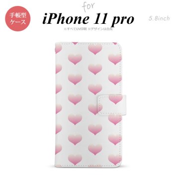iPhone11Pro iPhone11 Pro 手帳型スマホケース カバー ハート ピンク  nk-004s-i11p-dr018