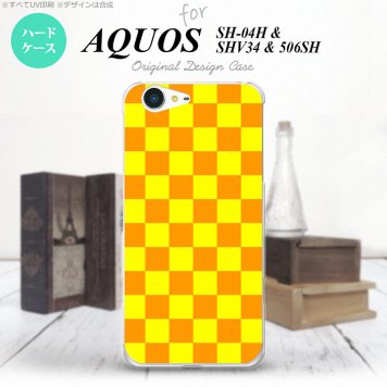 【SH04H】【スマホケース/スマホカバー】【アクオス ゼータ】SH04H スマホケース AQUOS ZETA SH04H カバー アクオス ゼータ スクエア 黄×オレンジ nk-sh04h-767【メール便送料無料】