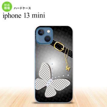 iPhone13mini iPhone13 mini ケース ハードケース バタフライ 蝶 F 黒  nk-i13m-324