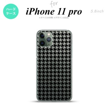 iPhone11Pro iPhone11 Pro スマホケース ハードケース 千鳥 格子 小 黒 クリア メンズ レディース nk-i11p-915