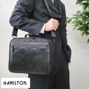 HAMILTON 2way Box型 横型ショルダーバッグ