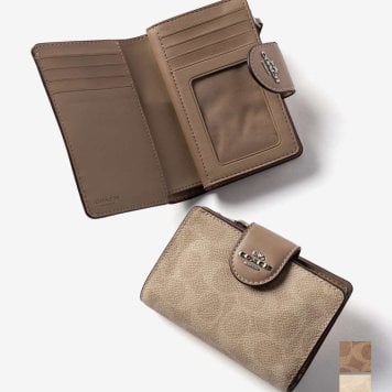 コーチ COACH MEDIUM CORNER ZIP WALLET IN SIGNATURE CANVAS ミディアム コーナー ジップ ウォレット シグネチャー キャンバス CW786 二つ折り財布 レディース 財布 小物