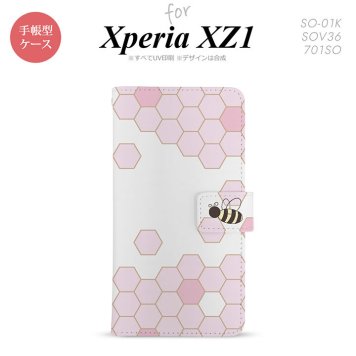 【手帳型 スマホ カバー ケース】【SO01K】【エクスペリア XZ1】手帳型 ケース SO-01K スマホ カバー Xperia XZ1 エクスペリア ハニー ピンク nk-004s-so01k-dr1687【メール便送料無料】