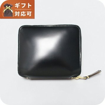 コムデギャルソン COMME DES GARCONS 二つ折り財布 二折財布 ラウンドファスナー SA2100MI メンズ レディース MILLOR INSIDE ブラック ゴールド