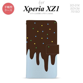 【手帳型 スマホ カバー ケース】【SO01K】【エクスペリア XZ1】手帳型 ケース SO-01K スマホ カバー Xperia XZ1 エクスペリア アイス 青 nk-004s-so01k-dr348【メール便送料無料】