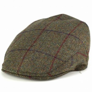 メンズ ハンチング 秋冬 クリスティーズ 帽子 CHRISTYS' LONDON ツイード チェック柄 トラディショナル Balmoral tweed 緑 オリーブ ブロックチェック ぼうし おしゃれ 秋 冬 CHRISTYS 贈り物 ラッピング プレゼント 父の日
