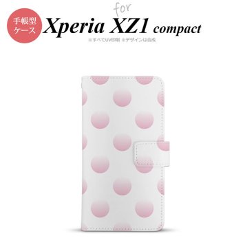 【手帳型 スマホ カバー ケース】【SO02K】【エクスペリア XZ1】手帳型 ケース SO-02K スマホ カバー Xperia XZ1 Compact エクスペリア ドット・水玉 ピンク nk-004s-so02k-dr005【メール便送料無料】
