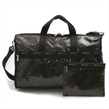 レスポートサック LeSportsac ボストンバッグ 斜めがけバッグ 7185 E004 LARGE WEEKENDER ラージウィークエンダー GOLDEN MEDLEY ブラック＋ドット