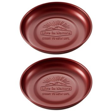 レッド アルミ製プレート11.5cm 2P ※送料無料(北海道・沖縄は除く)